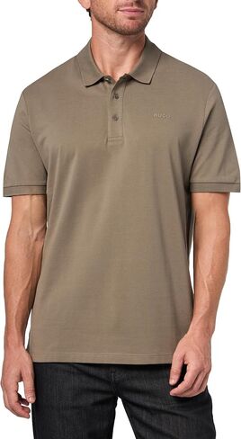 Hugo Men Fit Pitcated Logo Logo Shirt Shirt Shirt Shirt in Saudi Arabia