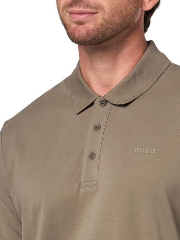 Hugo Men Fit Pitcated Logo Logo Shirt Shirt Shirt Shirt in Saudi Arabia