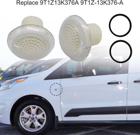 LED 2 Pcs Side Marker Lights Pair LED Lamp Turn Signal Lamp Lights Kits Compatible with Ford Transit Connect 2010-2021 Replace 9T1Z13K376A in Saudi Arabia
