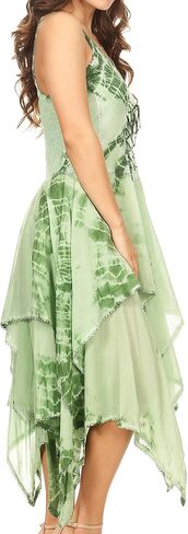 Sakkas Annabella Corset Bodice Handkerchief Hem Dress in Saudi Arabia