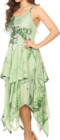 Sakkas Annabella Corset Bodice Handkerchief Hem Dress in Saudi Arabia