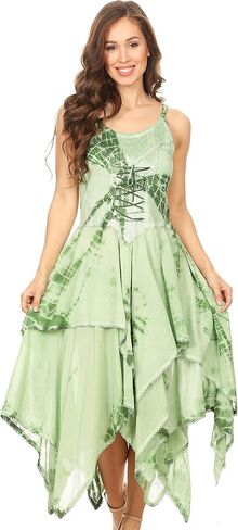 Sakkas Annabella Corset Bodice Handkerchief Hem Dress in Saudi Arabia