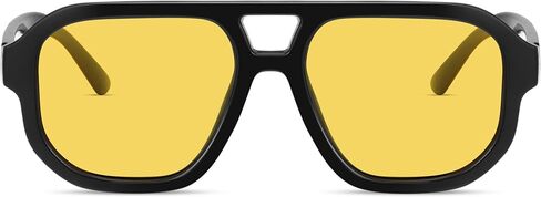 livho Trendy Polarized Square Aviator Sunglasses Women Men Square Eyewear Frame, Retro Sun Glasses for Women Men 2025 Shades in Kuwait