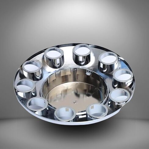 TORQUE Rear Axle Wheel Cover 33mm Spike Screw-on Lug Nut Cover for Semi Truck (Chrome Plated ABS Plastic) (Universal Fit) (TR133-TWCR) in Saudi Arabia