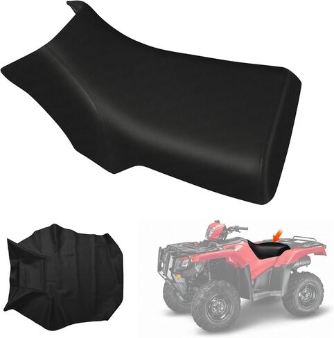 Seat Cover Compatible with 2000-2012 Yamaha Big Bear 400, Heavy Duty Leather ATV Seat Cover Replacement, Black in Kuwait