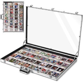 حافظة عرض للمعارض التجارية، حافظة بطاقات من الألومنيوم والأكريليك مع علاقة قابلة للقفل، حافظة عرض كبيرة على سطح الطاولة لبطاقات MTG والمقتنيات والمجوهرات ذات التصنيف PSA للبيسبول الرياضي in Kuwait