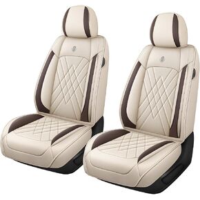 Car Seat Covers Compatible with Toyota Camry 1999-2025 Durable Waterproof Automotive Seat Covers Stretchable Fabric Material, Airbag Compatibility, Nappa Leather(Full Set with Pillow, Beige Brown) in Saudi Arabia