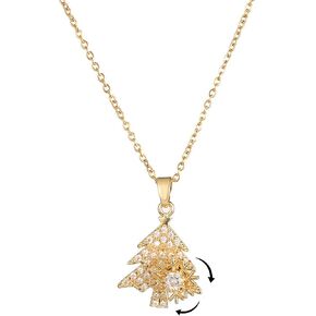 Sunflower Fidget Necklace for Women Gold Moon Necklace Rotating Heart Necklaces Spinning Crystal Flower Anxiety Necklaces Crescent Moons Jewelry Accessories in Kuwait