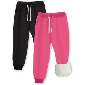 2-Pack Kids Sweatpants Toddler Fleece Jogger Pants Athletic Elastic Waistband Sweatpants for Boys and Girls in Saudi Arabia