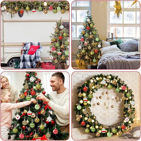 Yulejo 36 قطع النعناع الزخارف شجرة عيد الميلاد ملون النعناع الحلي الخشبية الحلي مصاصة حلوى عيد الميلاد in Saudi Arabia