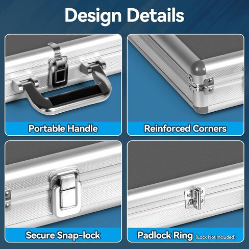حافظة عرض للمعارض التجارية، حافظة بطاقات من الألومنيوم والأكريليك مع علاقة قابلة للقفل، حافظة عرض كبيرة على سطح الطاولة لبطاقات MTG والمقتنيات والمجوهرات ذات التصنيف PSA للبيسبول الرياضي in Kuwait