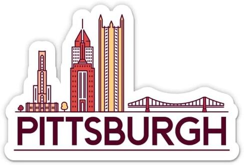 Squiddy Pittsburgh - Vinyl Sticker Decal for Phone, Laptop, Water Bottle (3" Wide) in Saudi Arabia