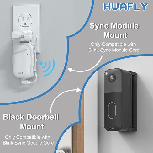 Huafly Wall Bracket for Blink Sync Module XR مع كبل قصير ، حامل حائط لوحدة Sync New New Allin in Kuwait