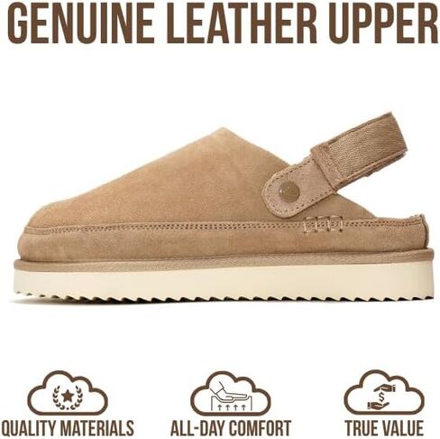 Project Cloud Genine Suede Clogs for Women - Memory Foam Platform Swogs Womens Shoes - Slides Nonslip for Women W/أحزمة نسبة وبغال نسائية خفيفة الوزن للنساء 2024 (Goldstar ، Taup ، 6) in Saudi Arabia