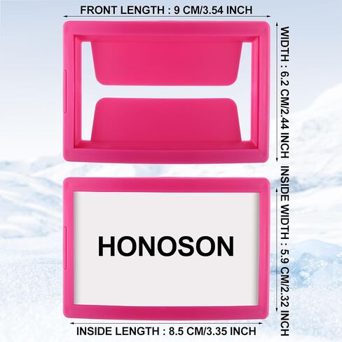 Honoson 4 عبوات من حامل بطاقات التزلج ونظارات التزلج وحامل بطاقات موسم المنتجع يناسب حجم بطاقة الائتمان القياسية مقاس 3.3 × 2 بوصة (أسود) in Kuwait