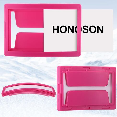 Honoson 4 عبوات من حامل بطاقات التزلج ونظارات التزلج وحامل بطاقات موسم المنتجع يناسب حجم بطاقة الائتمان القياسية مقاس 3.3 × 2 بوصة (أسود) in Kuwait