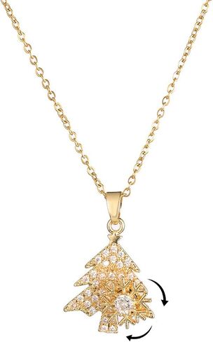 Sunflower Fidget Necklace for Women Gold Moon Necklace Rotating Heart Necklaces Spinning Crystal Flower Anxiety Necklaces Crescent Moons Jewelry Accessories in Saudi Arabia