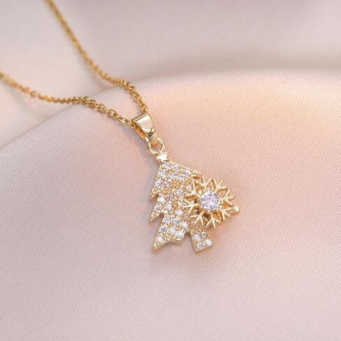 Sunflower Fidget Necklace for Women Gold Moon Necklace Rotating Heart Necklaces Spinning Crystal Flower Anxiety Necklaces Crescent Moons Jewelry Accessories in Saudi Arabia