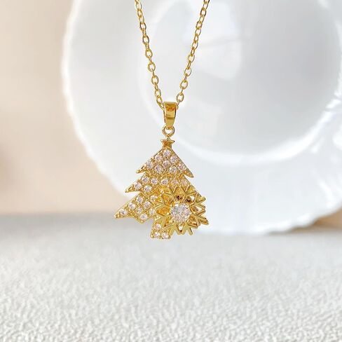 Sunflower Fidget Necklace for Women Gold Moon Necklace Rotating Heart Necklaces Spinning Crystal Flower Anxiety Necklaces Crescent Moons Jewelry Accessories in Saudi Arabia
