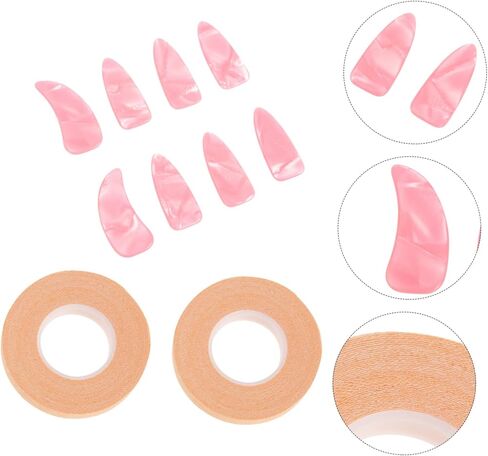 Toyvian Colored Guzheng Practice Nail Covers with Powder Thickened Flat Finger Protectors with Reusable Adhesive Tapes Comfortable for Guzheng Players in Kuwait