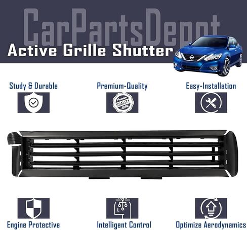 CarPartsDepot Front Upper Active Grille Shutter w/Motor Compatible With 2013-2022 RAM 1500 Pickup Fits 5.7L Engines CH1206118 68297700AB in Saudi Arabia