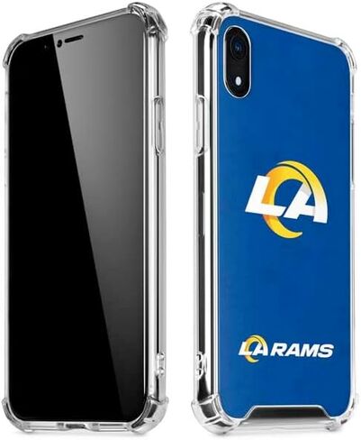 حافظة هاتف Skinit الشفافة متوافقة مع iPhone XR - تصميم مرخص رسميًا من NFL Los Angeles Rams in Saudi Arabia