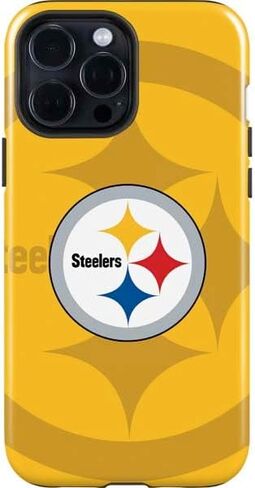 Skinit Impact Phone Case Compatible with iPhone 15 Pro Max - Officially Licensed NFL Pittsburgh Steelers Black & White Design in Saudi Arabia
