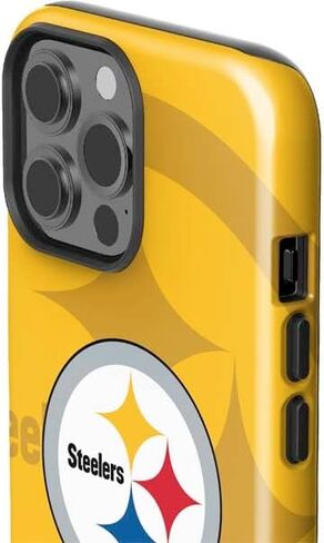 Skinit Impact Phone Case Compatible with iPhone 15 Pro Max - Officially Licensed NFL Pittsburgh Steelers Black & White Design in Saudi Arabia
