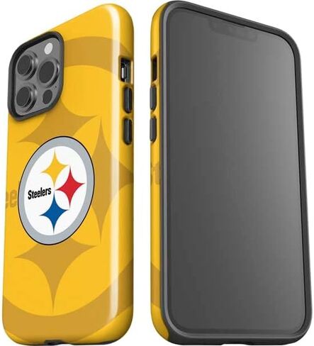 Skinit Impact Phone Case Compatible with iPhone 15 Pro Max - Officially Licensed NFL Pittsburgh Steelers Black & White Design in Saudi Arabia