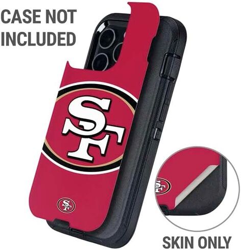 Skinit Decal Phone Skin Compatible with OtterBox Defender iPhone 15 Pro Max - Officially Licensed NFL San Francisco 49ers Large Logo Design in Saudi Arabia