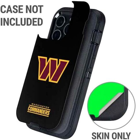 Skinit Decal Phone Skin Compatible with OtterBox Defender iPhone 14 Pro - Officially Licensed NFL Washington Commanders Black Background Design in Saudi Arabia
