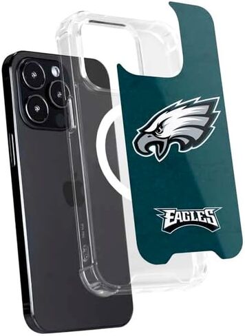 Skinit Phone Case Compatible with MagSafe iPhone 14 Pro Max - Officially Licensed NFL Philadelphia Eagles Double Vision Design in Saudi Arabia