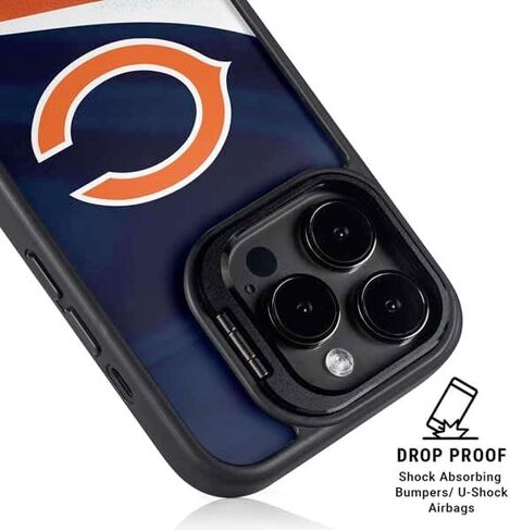 حافظة هاتف Skinit Kickstand متوافقة مع iPhone 14 Pro Max - تصميم شعار فريق NFL Chicago Bears مرخص رسميًا in Saudi Arabia
