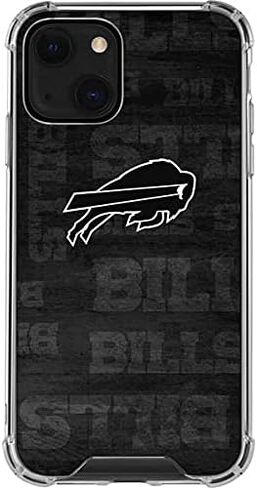 حافظة هاتف Skinit الشفافة متوافقة مع iPhone 13 - تصميم أسود وأبيض مرخص رسميًا من NFL Buffalo Bills in Saudi Arabia
