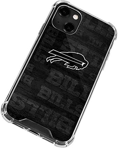 حافظة هاتف Skinit الشفافة متوافقة مع iPhone 13 - تصميم أسود وأبيض مرخص رسميًا من NFL Buffalo Bills in Saudi Arabia
