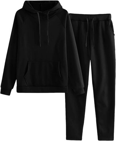 Sweatsuits for Women 2 Piece Outfits Two Piece Lounge Sets Hoodies and Sweatpant Fall Fashion Tracksuit with Pockets in Saudi Arabia