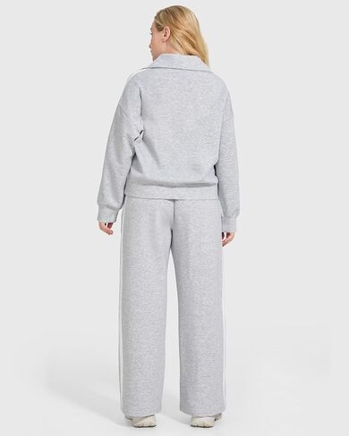 MOOSLOVER Women 2 Piece Lounge Matching Sets Modal Oversized Sweatshirt Wide leg Sweatpants Baggy Tracksuit in Saudi Arabia