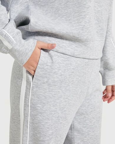 MOOSLOVER Women 2 Piece Lounge Matching Sets Modal Oversized Sweatshirt Wide leg Sweatpants Baggy Tracksuit in Saudi Arabia