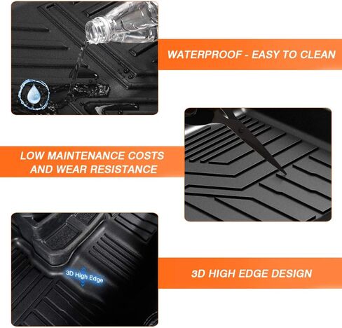 KUST Floor Mats for 2018-2024 Toyota Camry (Non-Hybrid and Hybrid All Models), for Camry All Weather Floor Mats, TPE Car Mat for Toyota Camry Accessories, 2 Row Front and Rear Floor Liner in Saudi Arabia