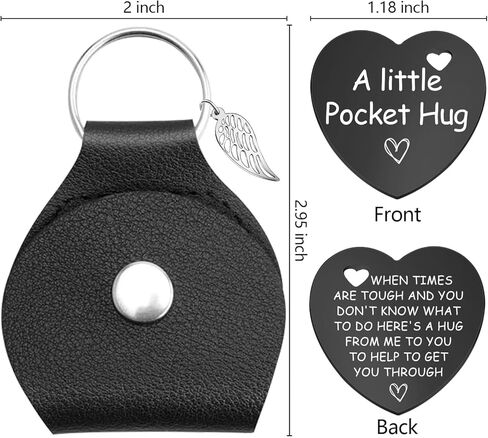 الجيب عناق كل ما تحتاجه هو عناق كبير من الفولاذ المقاوم للصدأ من الفولاذ المقاوم للصدأ على شكل قلب مع حقيبة جلدية العاطفة هدية للنساء الرجال ابنة ابن أخت in Kuwait