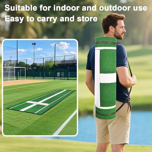 بساط رمي الكرة اللينة، بساط ضرب البيسبول مقاس 10 × 3 بوصات، بساط تدريب على الملعب مضاد للانزلاق ومضاد للبهتان، بساط رمي الكرة اللينة للاستخدام في الهواء الطلق/الداخلي in Kuwait