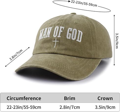 Man of God Hats for Men, Adjustable Cotton Embroidered Christian Jesus Baseball Cap in Saudi Arabia