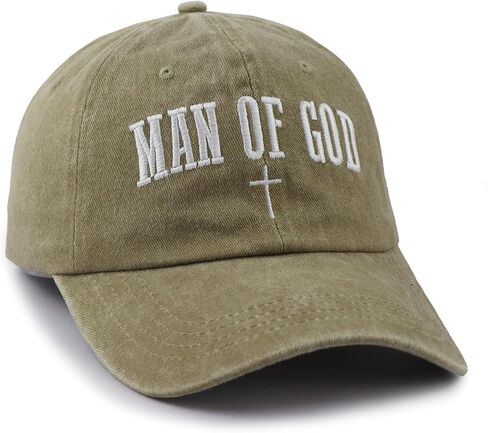 Man of God Hats for Men, Adjustable Cotton Embroidered Christian Jesus Baseball Cap in Saudi Arabia