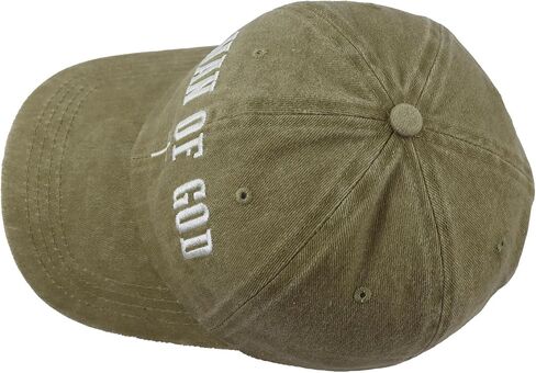 Man of God Hats for Men, Adjustable Cotton Embroidered Christian Jesus Baseball Cap in Saudi Arabia