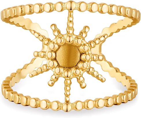 Chunky Gold Starfish Rings for Women Unique Star Rings Summer Beach Rings Adjustable Jewelry in Saudi Arabia
