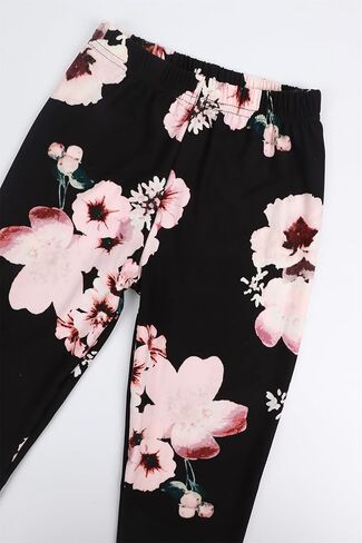 سراويل ضيقة بحزام خصر مطاطي للفتيات، 6 قطع من السراويل الضيقة ذات الخصر الملفوف للأطفال البنات سراويل سادة/مطبوعة in Kuwait