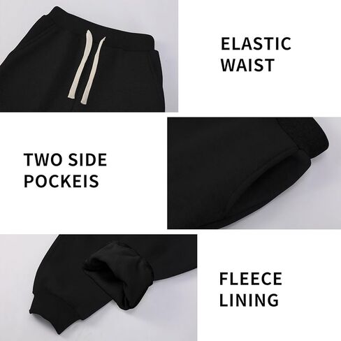 2-Pack Kids Sweatpants Toddler Fleece Jogger Pants Athletic Elastic Waistband Sweatpants for Boys and Girls in Saudi Arabia