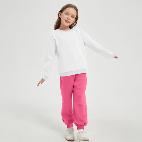 2-Pack Kids Sweatpants Toddler Fleece Jogger Pants Athletic Elastic Waistband Sweatpants for Boys and Girls in Saudi Arabia