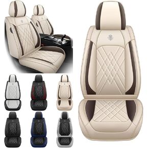 Car Seat Covers Fit for Toyota Corolla 2002-2024 Waterproof Premium Nappa Leather Seat Covers with Airbag Compatibility, Easy to Clean, Scratch Proof(Black Gray, Full Set) in Saudi Arabia