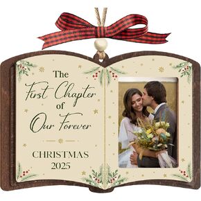 Just Married Wooden Ornament 2025, Mr and Mrs Newlywed Hanging Ornament, Wedding Gift for Couples 2025, Bride, Future Mr and Mrs Bridal Shower Bride Gift Ideas for Her, Married Couple in Kuwait